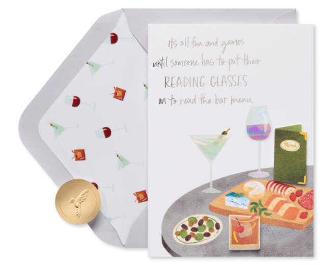 Reading Glasses Funny Birthday Greeting Card