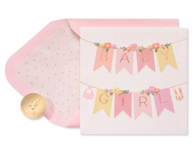 Little Miracle Baby Girl Greeting Card