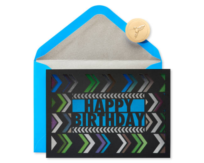 Chevron Birthday Greeting Card