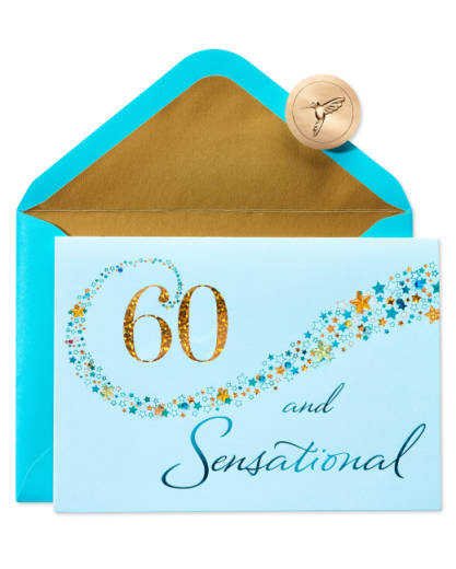 60 And Sensational Birthday Greeting Card