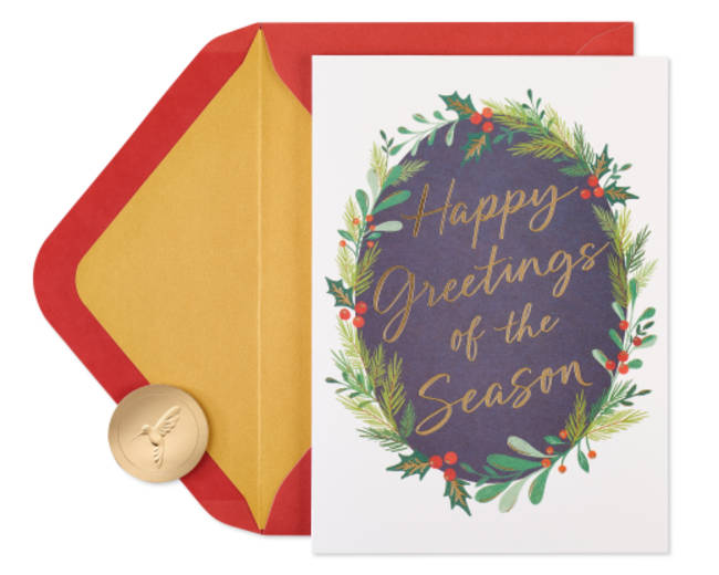 Joy to You Wreath Holiday Boxed Cards, 20-Count