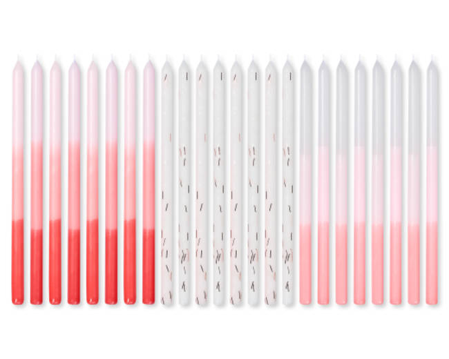 Pink Ombre Birthday Candles 24-Count