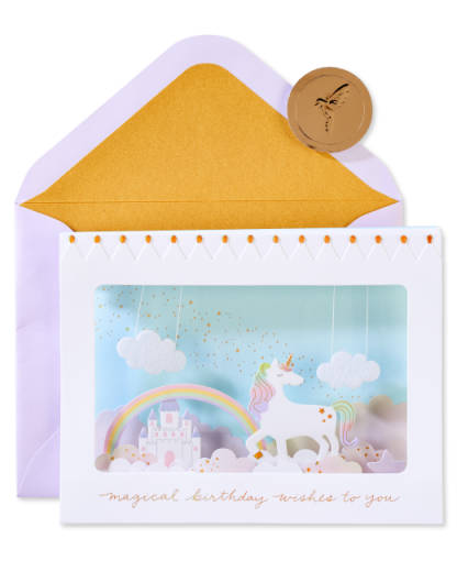 Magical Birthday 3D Unicorn Birthday Greeting Card