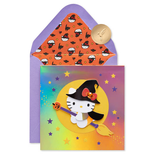 Hello Kitty Witch Hello Kitty Halloween Greeting Card