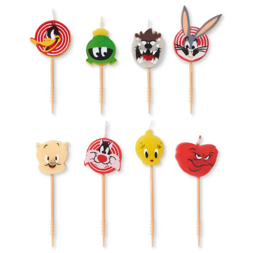 Looney Toons Cake Topper Birthday Candles, 8-Count