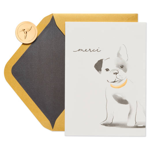 French Bulldog Thank You Greeting Card