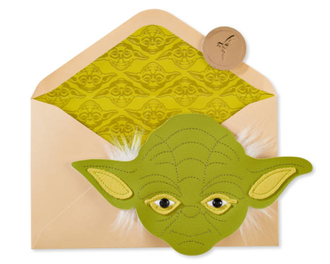 Yoda Head Star Wars Birthday Greeting Card