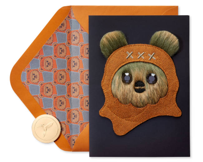 Star Wars Leather Ewok Birthday Greeting Card