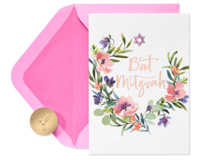 Mazel Tov Bat Mitzvah Greeting Card