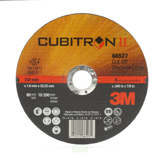 ea 125mm x 1.0 x 22mm 3M Cubitron II Cut-Off Wheel