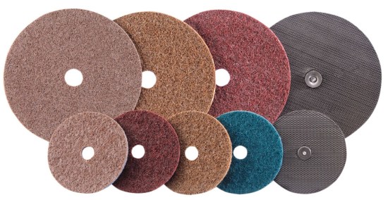 nla - 100mmx16mm Scotch-Brite Centre-Pin Surface Conditioning Discs A CRS - Brown