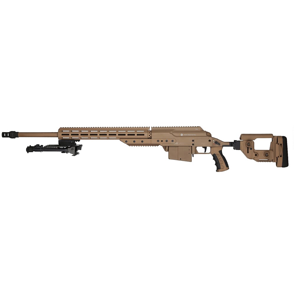 Steyr Arms SSG M1 Bolt Action Rifle 338 Lapua Magnum 27.2" CHF Threaded Barrel Matte Finish FDE Chassis w/(1) 10rd Mag and Bipod 62.151.3KDA