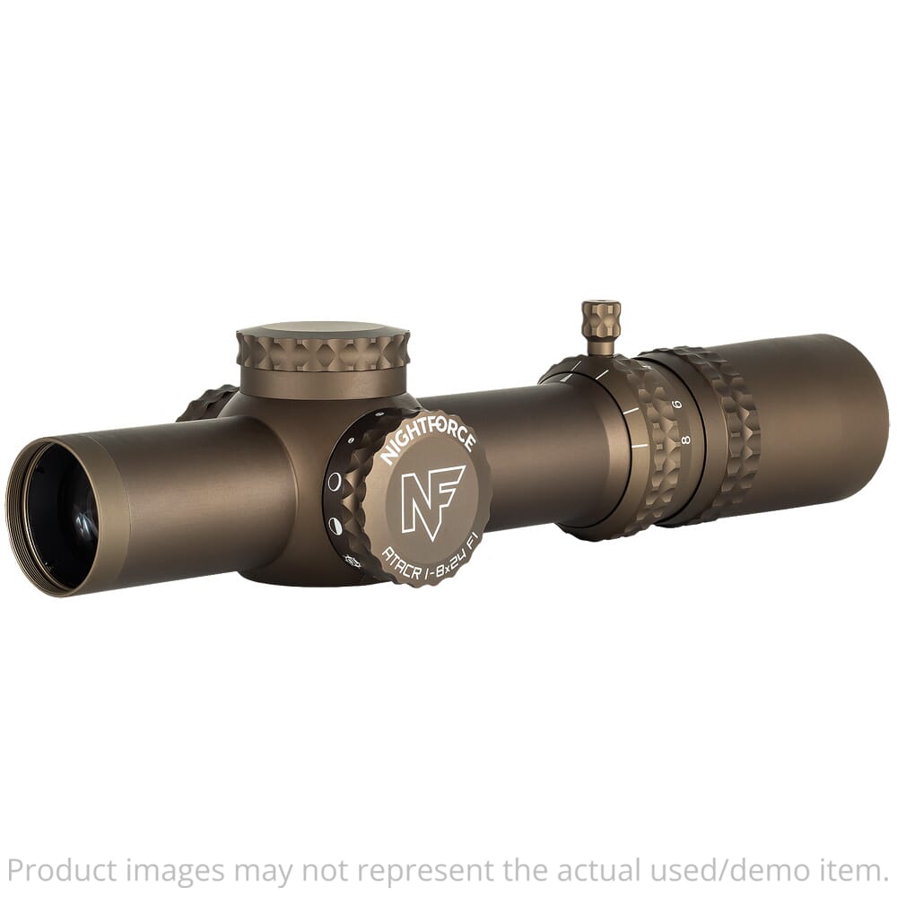 Nightforce USED ATACR 1-8X24mm F1 .1 MRAD NVD PTL FC-DMX Dark Earth Riflescope C672 Open Packaging UA5012