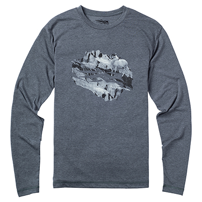 Sitka Ram Tee LS Lead X Large|20042-PB-XL
