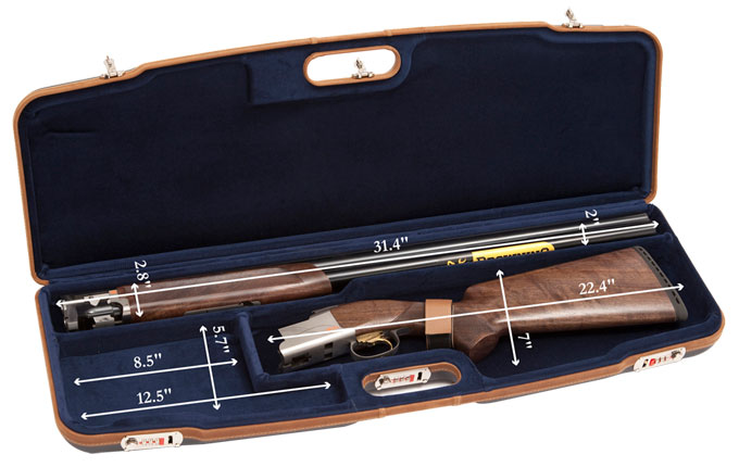 Negrini One Shotgun 31-3/8" Black/Blue Case 1608LX/4720