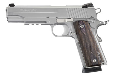 Stainless Finish, M1913 Rail, Low Profile Night Sights, Blackwood Grips 1911R-45-SSS