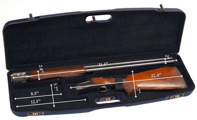 Negrini One Shotgun 31-3/8&quot; Blue/Black Case 1608LR/5134
