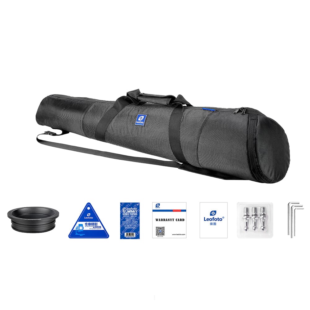 Leofoto LM Series LM-364CL Long Tripod w/75mm Video Bowl & Bag Olive Green LM-364CL-OLIVE