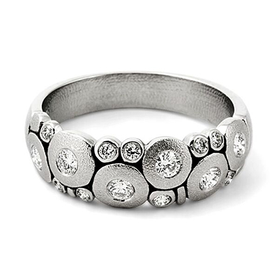 Alex Sepkus Platinum and Diamond Candy Ring