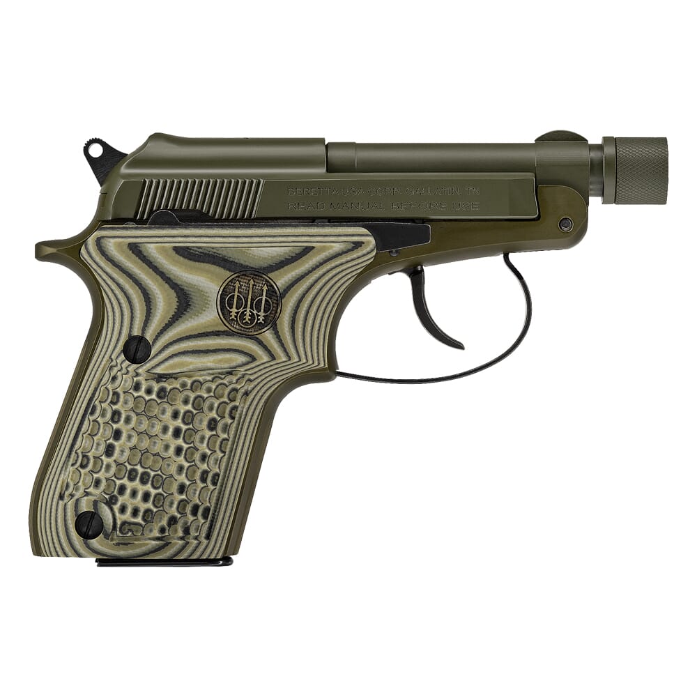 Beretta Model 21A Bobcat .22LR 2.9" Bbl DA/SA Kale Slushy 7rd Pistol w/Green G10 Grips SPEC0695A