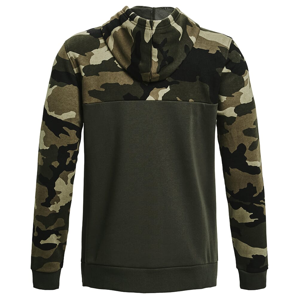Under Armour Rival Camo Blocked Fleece Hoodie Baroque Green/Canyon Clay LG 1373180-310005