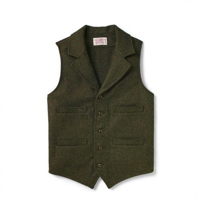Filson Mackinaw Western Vest Forest Green SM 10682