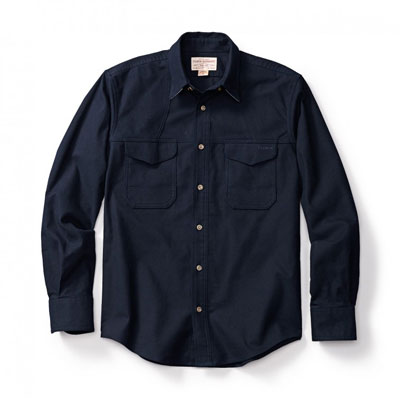 Filson Hunting Shirt Flannel Navy LG 10497