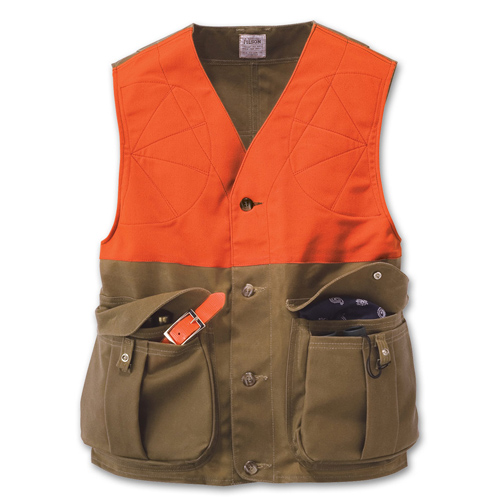 Filson LG Tan/Orange Upland Hunting Vest 16025