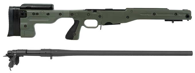 Remington 700P 5R 308 Win with Accuracy International AT Green Fixed Chassis