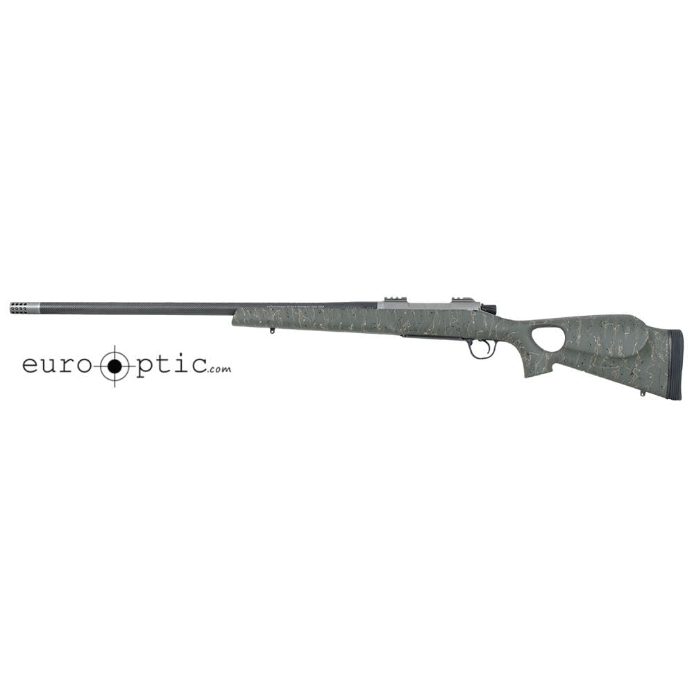 Christensen Arms Summit Ti-TH 338 Lapua Mag 27" 1/9.3" Aerograde Thumbhole Green w/ Black Webbing Stock 801-08003-06