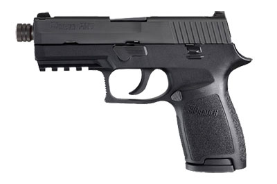 Black Nitron Finish, SLITE Night Sights, Threaded Barrel (13.5x1 LH), 15rd Magazine 250C-9-BSS-TB