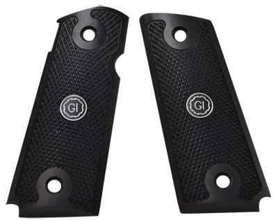 Guncrafter Aluma-Grips Black Slim Officers w/ GI logo GI-AG-C-001