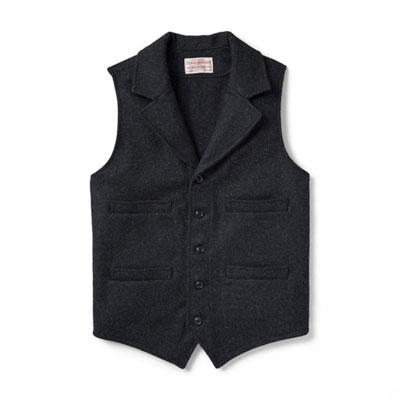 Filson Western Vest Charcoal XS FCO-012594 FIL-10682-Charcoal-XS