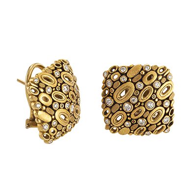 Alex Sepkus 18K and Diamond "Flying Ovals" Earrings