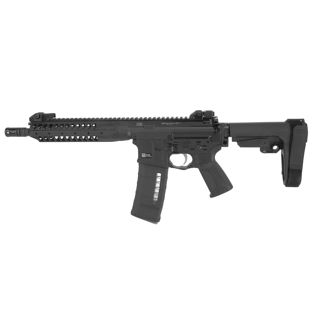 LWRC SIX8-A5 6.8 SPC 10.5" 1:7" 1/2x28 Bbl Black Pistol w/SBA3 Brace SIX8A5PB10SBA3