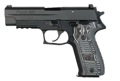 EXTREME, Black Nitron, SRT, Forward Cocking Serrations, SLITE, Hogue Extreme G-10 Grips E26R-40-XTM-BLKGRY