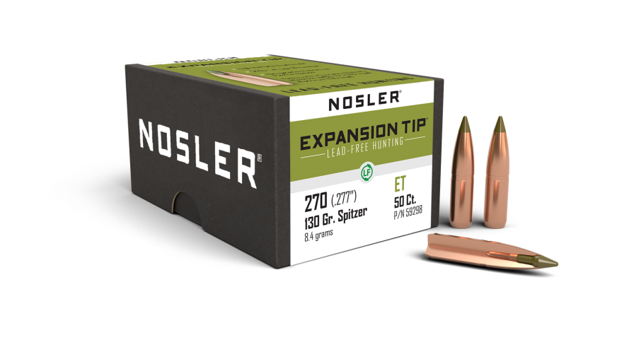 Nosler E-Tip ET - 270 130g SP b695 (50ct, M/P of 3) Bullets 59298