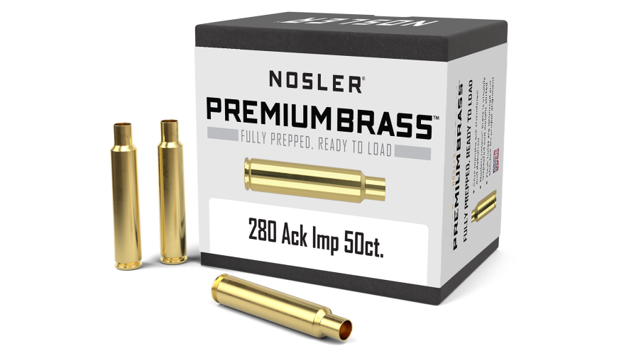 Nosler Premium Brass Box Brass - 280 Ack Imp (50ct) Brass 10175