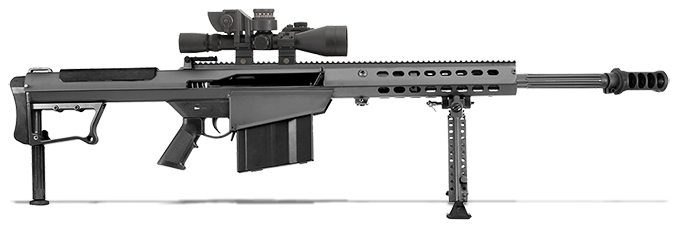 Barrett M107A1 Black 20&quot; Leupold Mark 4 M1, Rings, BORS 14017