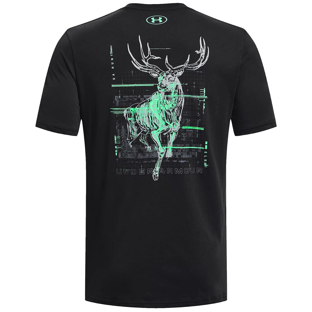 Under Armour Elk Skelmatic Short Sleeve Tee Black/Antifreeze MD 1357925-003006