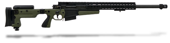 AX .308 24" Plain Barrel, SAS Brake, Butt Spike, Green, Flush Cups, Quick Butt, Quick Cheek, 16" tu