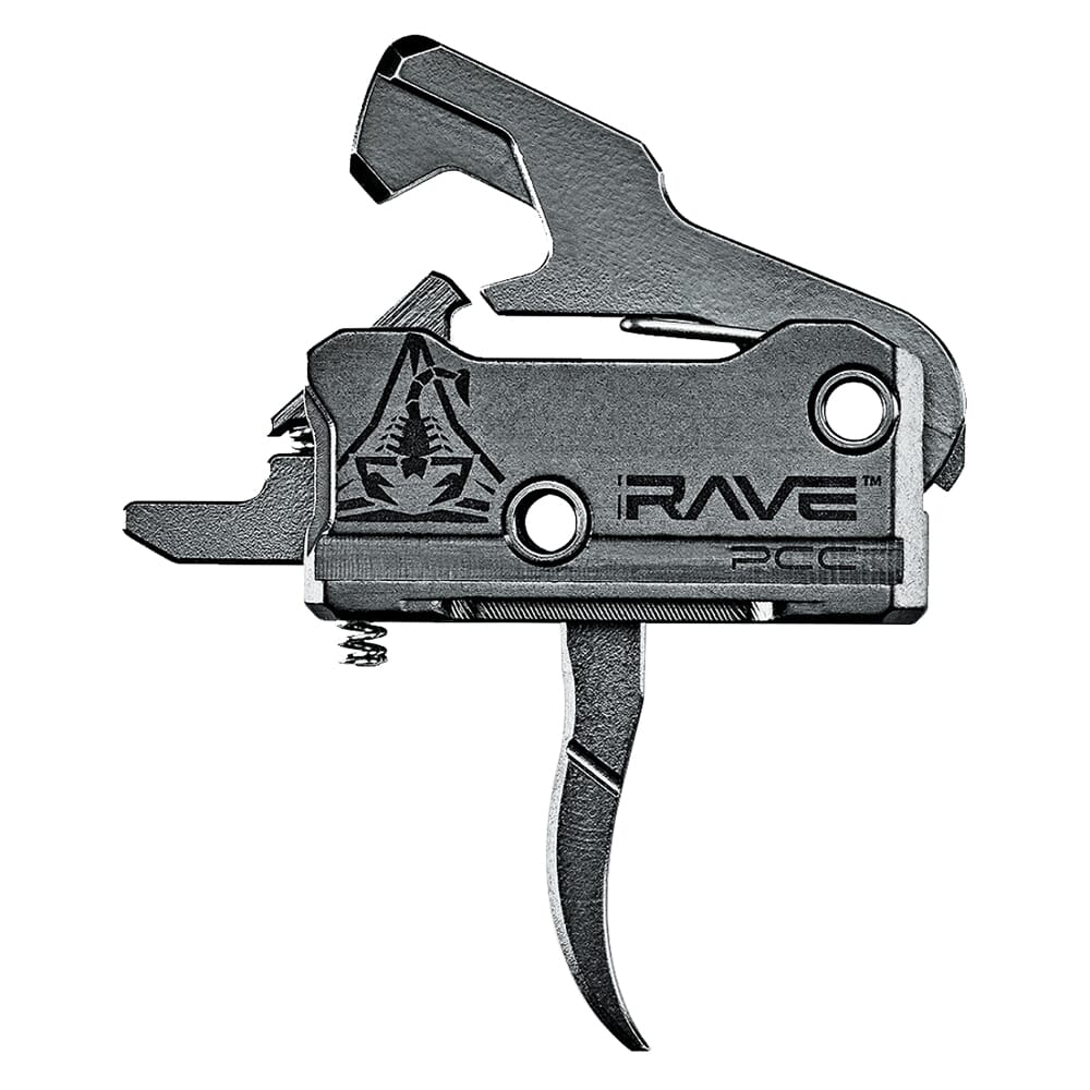 RISE Armament Rave PCC Single-Stage Curved 3.5lbs Pistol Caliber Carbine Trigger w/Anti-Walk Pins T017-PCC-BLK