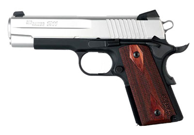 RCS, Dehorned, Alloy Frame, Two-Tone Finish, Low Profile Night Sights, Wood Gips 1911CO-45-TSS-RCS