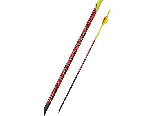 Black Eagle 19/64&quot; Factory Fletched Arrow Outlaw 6pk Yellow Crested .005&quot;-350 150