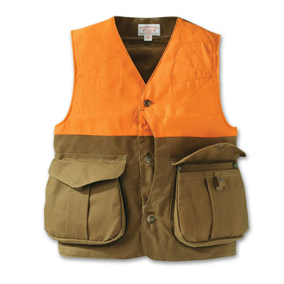 Filson XS Tan/Orange Frontloader Hunting Vest 10375