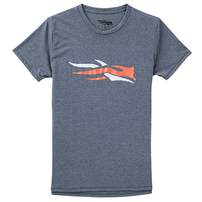 Sitka Womens Sitka Logo Tee SS Lead Large 20081-PB-L