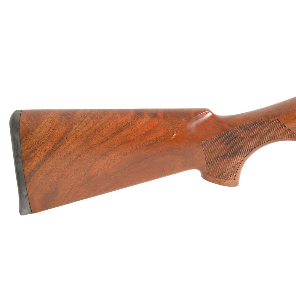 Benelli Montefeltro 12GA 3" 28" Silver AA-Grade Satin Walnut, Nickel/blue Etched Game Scenes 4+1 Semi-Auto Shotgun 10850. Like new with small dent in