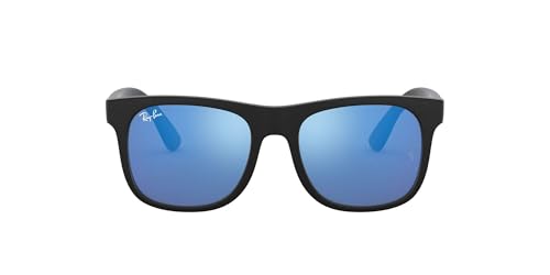 Ray-Ban Junior Justin Rubber Black Blue Mirror Blue 0RJ9069S-70285548