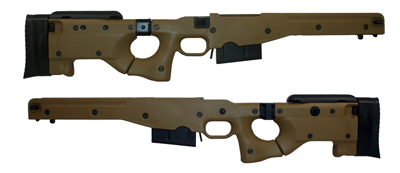 AICS Stock 2.0 Dark Earth .338 Left Hand Folding Stock - Long Action