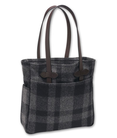 Filson Gray/Black Wool Tote Bag FIL-70101-GB